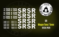 Image 2 of Narrow Gauge Railway Wagon Tons / Tares decal packs