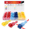 Nilight - 50004R 120 Pcs/60 Pairs Quick Splice Wire Terminals T-Tap Self-stripping with Nylon Fully 