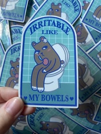 Image 2 of Clear back sticker - “Irritable like my bowels”