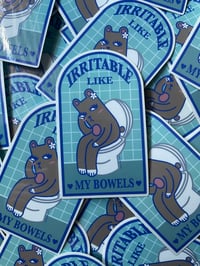 Image 4 of Clear back sticker - “Irritable like my bowels”