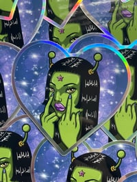 Image 5 of Holographic sticker - “FU alien”