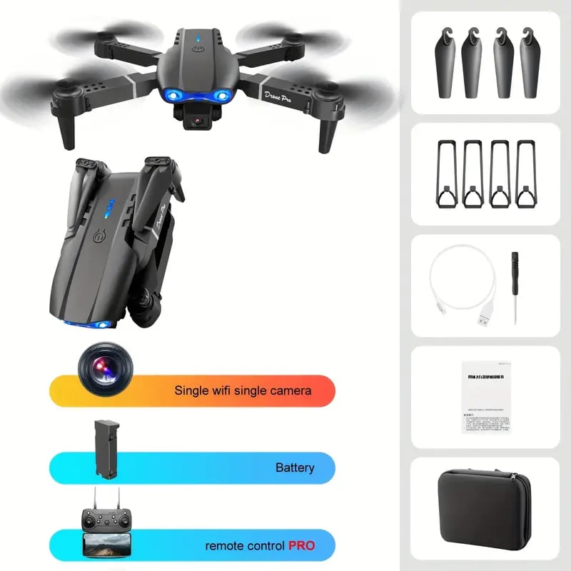 Image of E99 Drone with Camera, Foldable RC Drone.