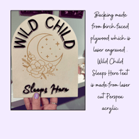 Image 2 of Floral and Lunar Wild Child Shelf Decoration