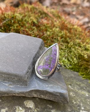Image of Stichtite & Sterling Silver Ring - Size 6.75