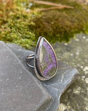 Image of Stichtite & Sterling Silver Ring - Size 6.75
