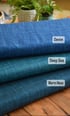 Grasscloth Cottons in Warm Navy Image 3