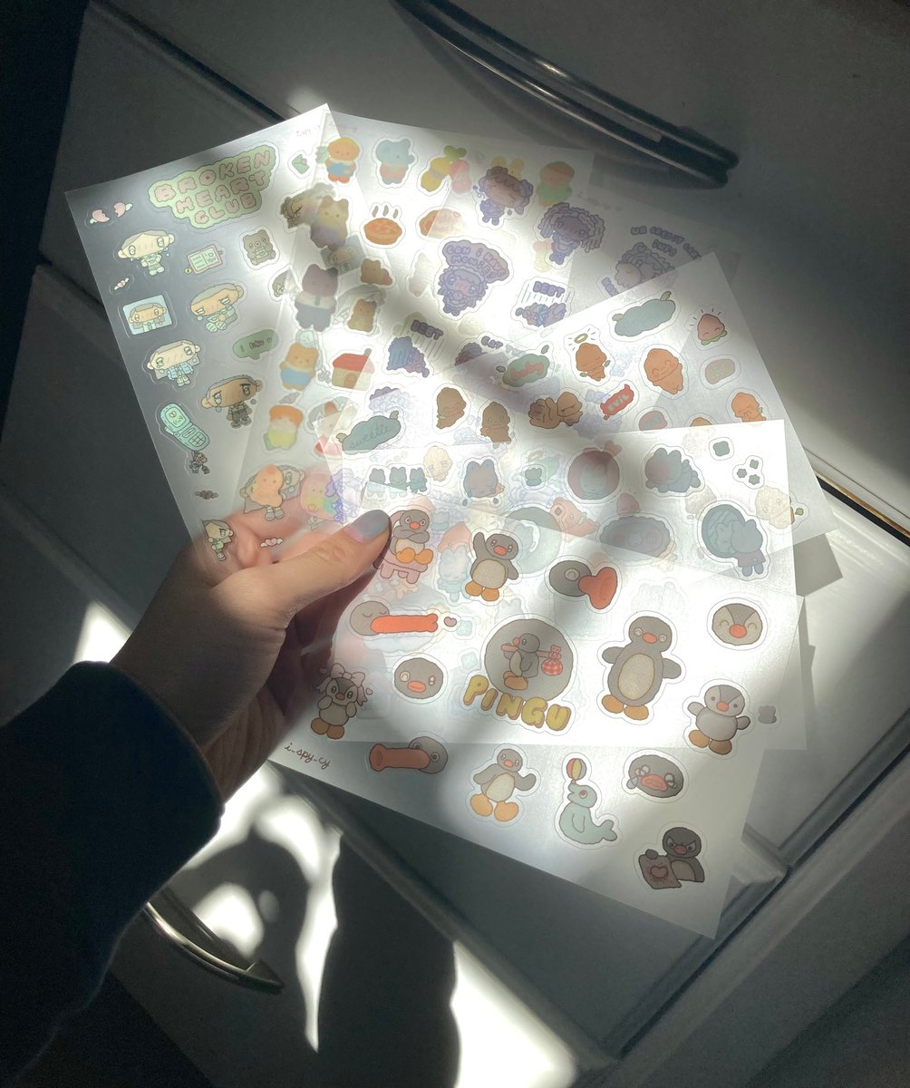 NEW frosted clear sticker sheet