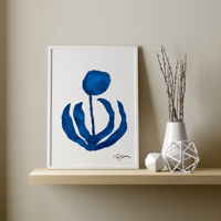 Image 1 of Blue Floral - Fine Art Print 