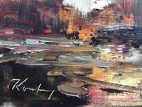 Image 5 of Pawel Kontny Mid-Century Modern Harbor Scene Oil on Canvas, Signed