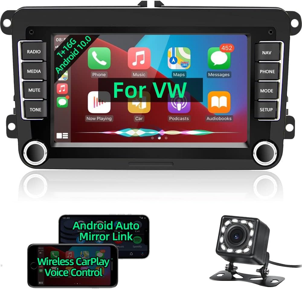 Image of Carplay player for VW/Volkswagen Golf 5 6 Touran Passat B6 Polo Jetta inclusive a camera