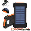 Large Capacity Solar Power Bank Portable With Lanyard Compass External Battery 