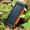 Large Capacity Solar Power Bank Portable With Lanyard Compass External Battery 