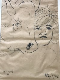 Image 3 of Rare 1968 Arnold Daghani Original Minimal Ink on Paper Work, Framed, Signed, Dated '68
