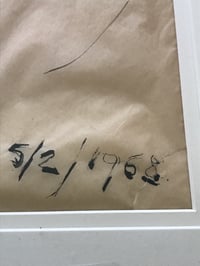Image 5 of Rare 1968 Arnold Daghani Original Minimal Ink on Paper Work, Framed, Signed, Dated '68