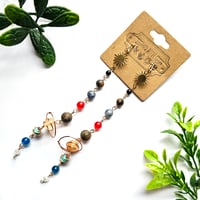 Image 1 of Statement Solar System Golden Drop Earrings