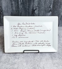 Image 1 of Recipe platter 12x8" with your Custom Handwritten Recipe