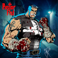 Pastor Fist™  10" X 10" art Print
