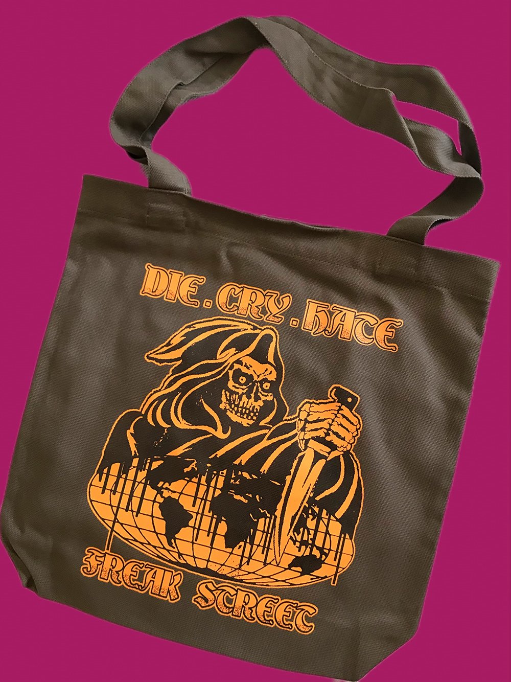 DIE CRY HATE Tote Bag