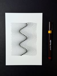 Image 3 of Sine Wave — 5x7" pen plot