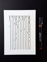 Image 3 of Ascii  — 5x7" pen plot