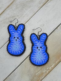 Image 1 of Large Blue peeps earrings