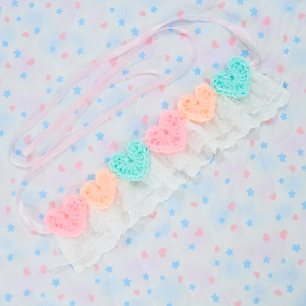 Crochet Heart Headdress: 01