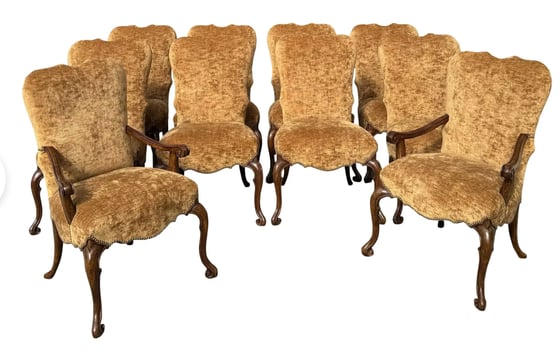 Image of Therien Workshops for Dessin Fournir Volute Dining Chairs - Set of 10