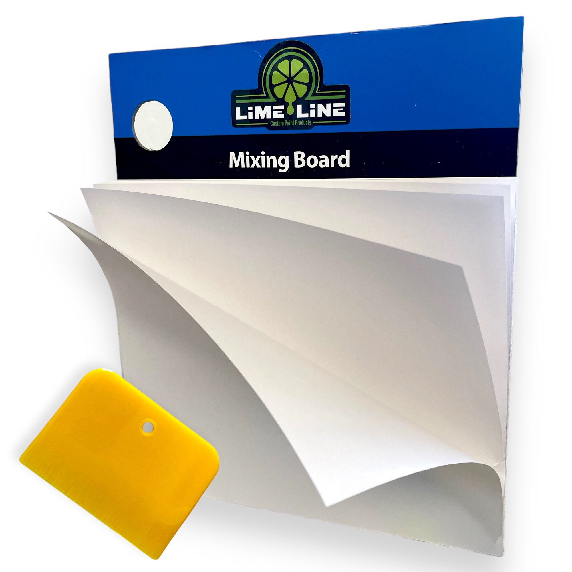 Paper Mixing Board with Bonus Bondo Spreader | LiME LiNE