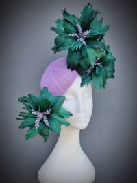 Image 2 of 'Bliss' in lilac and dark emerald 