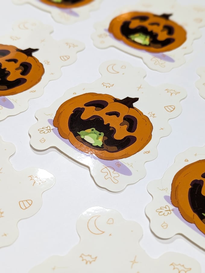 Image of Froggy Pumpkin - Transparent sticker