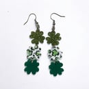 Image 1 of Three Tiered Clover Earrings