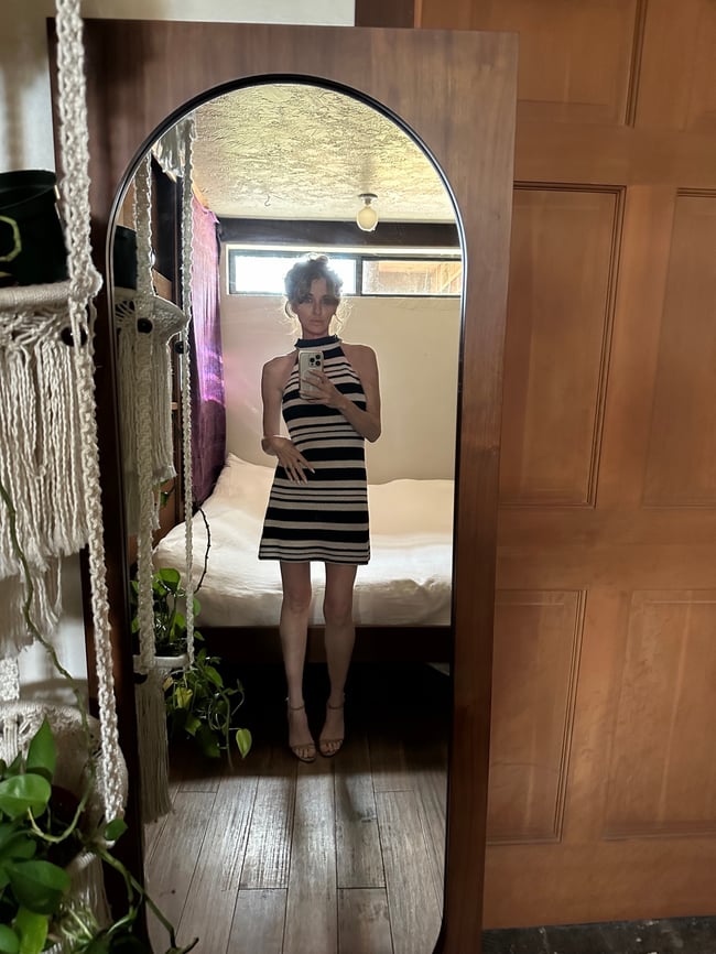 late 70s knit BIRKIN mini dress