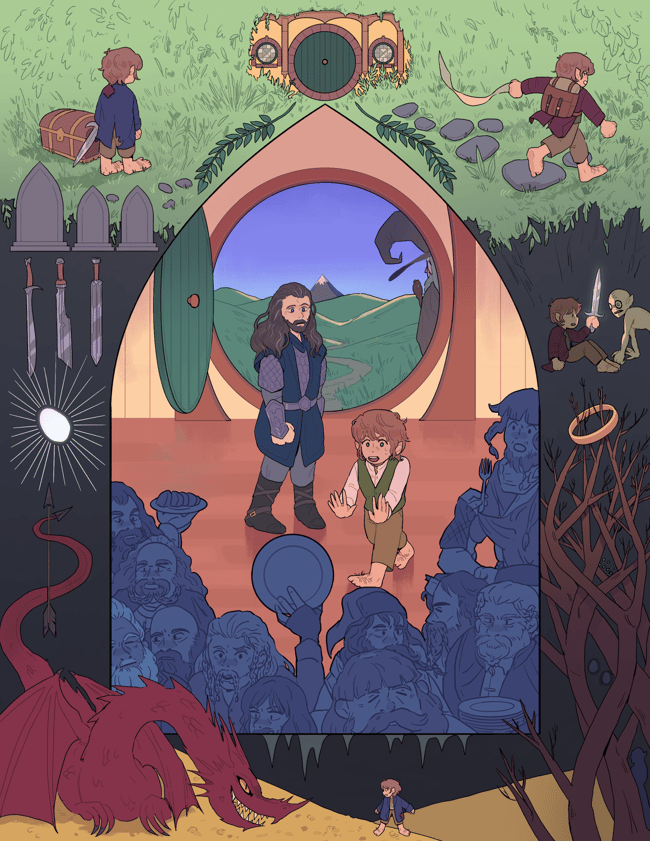 [ The Hobbit ] There and Back Again Print