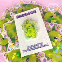 Image 2 of Pastel Glitter Alien Bunny Pin