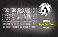 Image 1 of Narrow Gauge Railway Wagon Tons / Tares decal packs