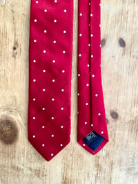 Image 2 of DRAKE'S HANDMADE EMBROIDERED DOTS TIE