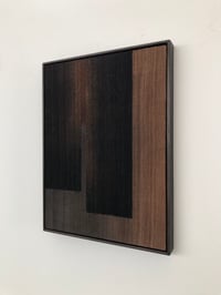 Image 3 of silk collage on panel (umber)