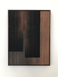 Image 2 of silk collage on panel (umber)