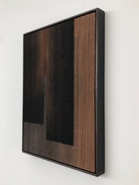 Image 4 of silk collage on panel (umber)