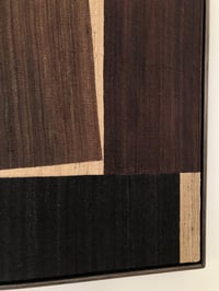Image 4 of silk collage on panel (marroon)