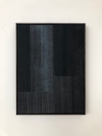 Image 1 of silk collage on panel (blue)