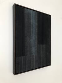 Image 3 of silk collage on panel (blue)