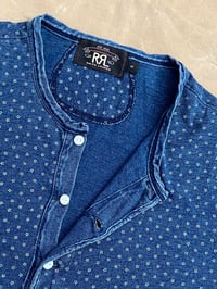 Image 4 of RRL INDIGO CALICO STARS HENLEY