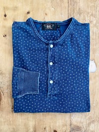 Image 1 of RRL INDIGO CALICO STARS HENLEY