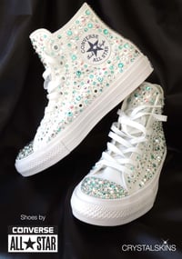 Image 1 of Crystal Covered Converse All Star Hi Top 