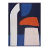 Navy Abstract Cotton Throw by Sophie Home