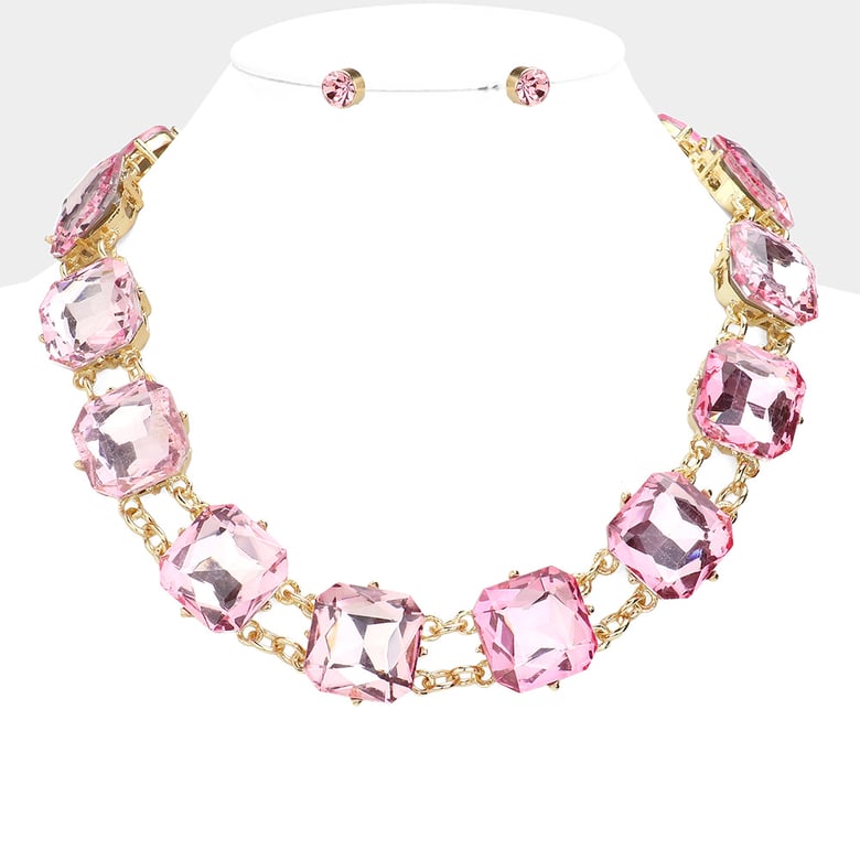 Image of Pink Cluster Necklace