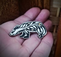 Image 1 of Celestial badger hard enamel pin