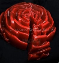 Image 2 of Enchanted Gothica Rose Cake Slice Soap Handmade Vegan Beauty and the Beast