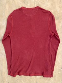 Image 3 of RRL GARMENT-DYED WAFFLE-KNIT HENLEY (red)